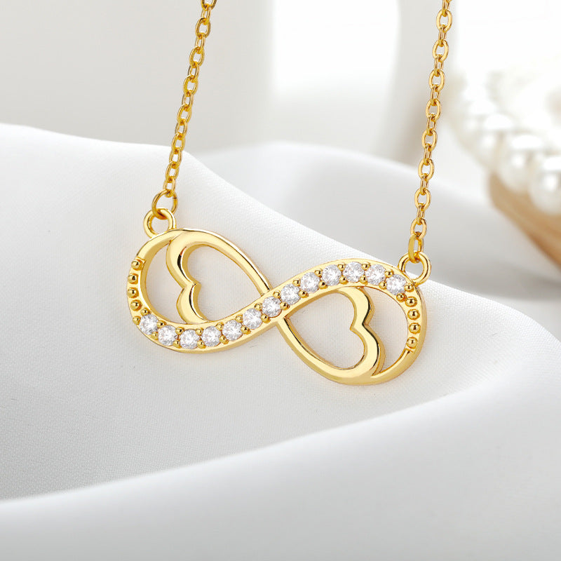 Women's Necklace 8-character Love Necklace Unlimited Love Heart Necklace
